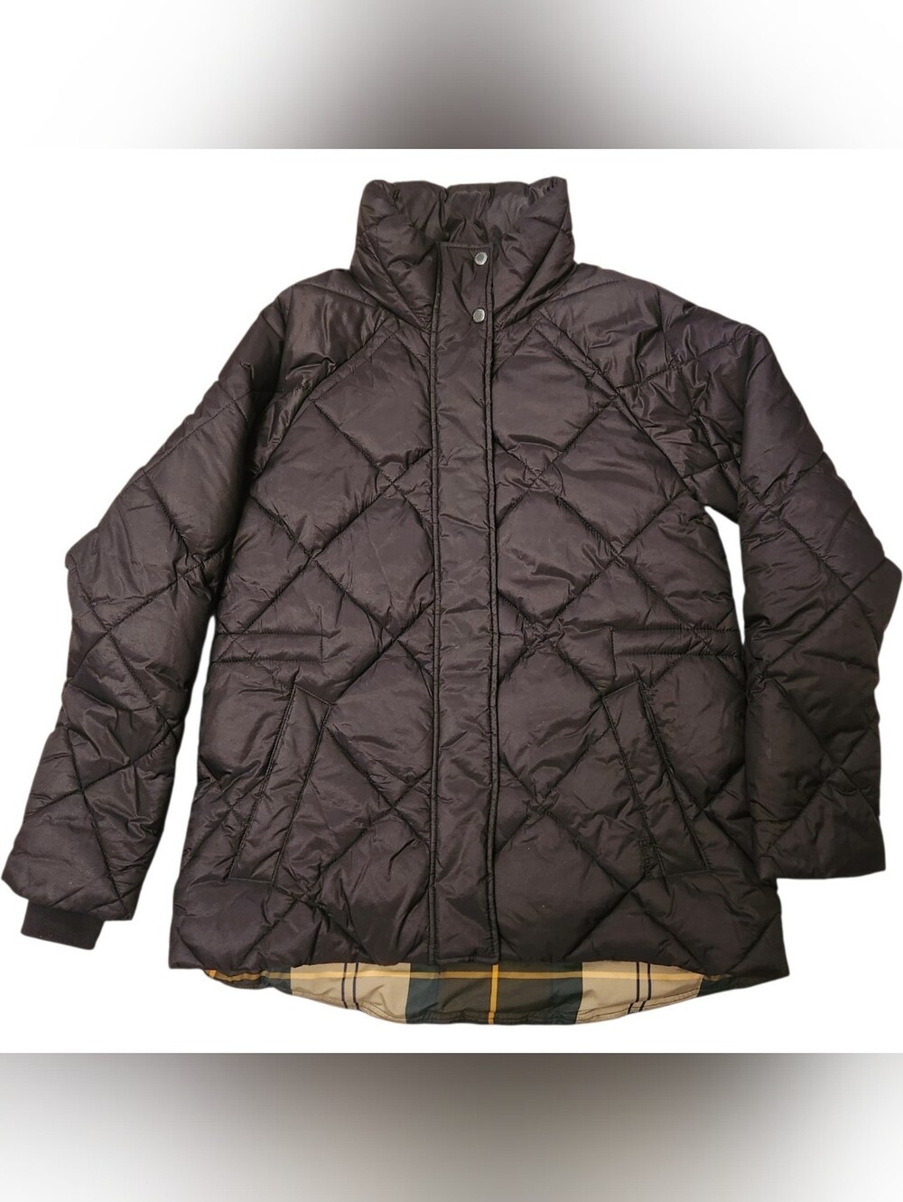 Barbour Hoxa Quilt Black Quilted Puffer Jacket – US 4 / UK 8